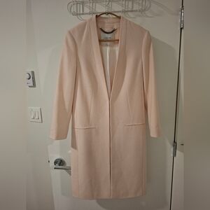 LK Bennett Women's Sophisticated Powder Pink Longline Blazer/Coat (Size US 2/XS)
